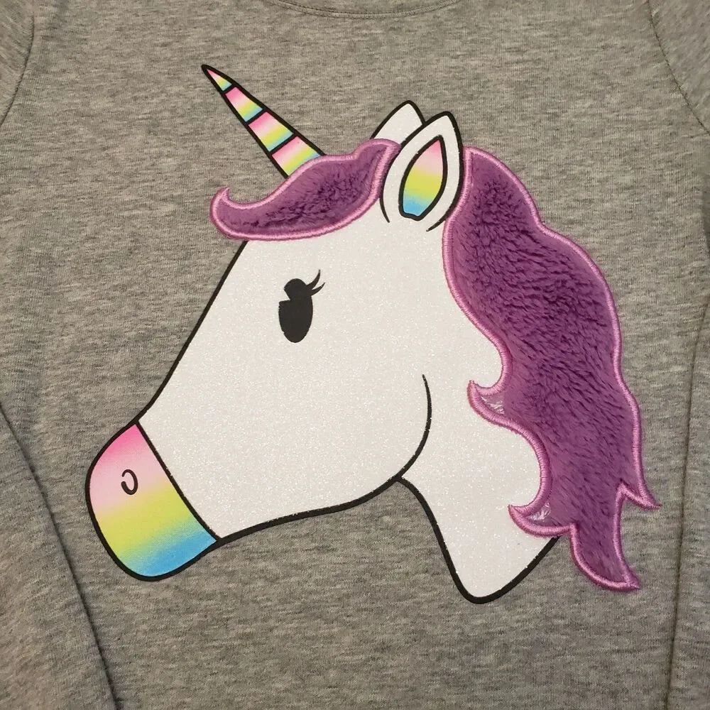 Girls Justice Unicorn long-sleeved Shirt Size 16